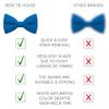 Bow Tie House Babies Classic Pre-Tied Bow Tie Formal Solid Tuxedo (Small, Azure Blue) view 3