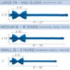 Bow Tie House Babies Classic Pre-Tied Bow Tie Formal Solid Tuxedo (Small, Azure Blue) view 4