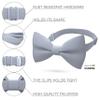 Bow Tie House Boys Classic Pre-Tied Bow Tie Formal Solid Tuxedo (Medium, Cloud Grey) view 2