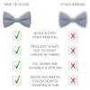 Bow Tie House Boys Classic Pre-Tied Bow Tie Formal Solid Tuxedo (Medium, Cloud Grey) view 3