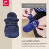 Zutano Unisex Organic Cotton Baby Booties With Gripper Soles, True Navy, 12M view 3