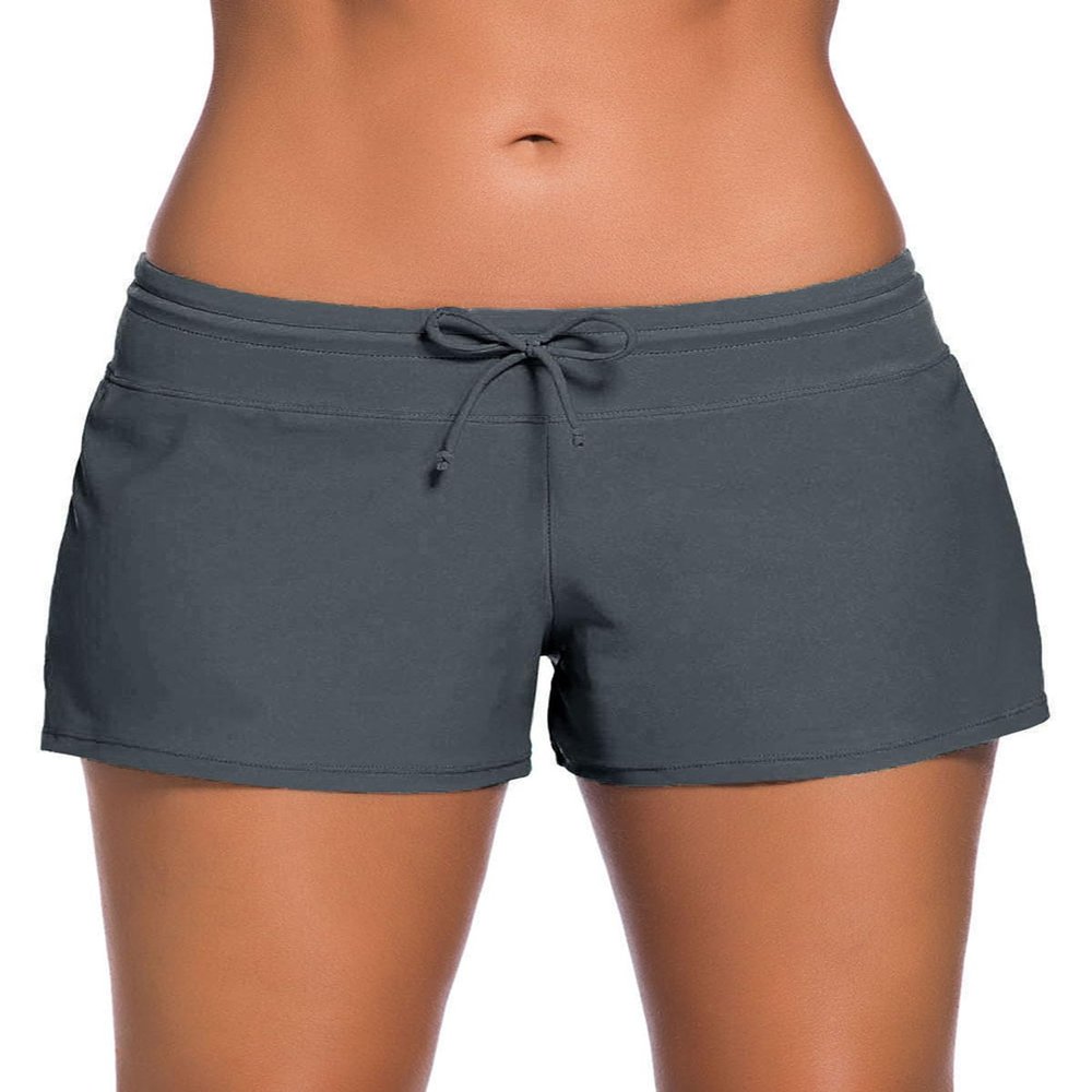 Aleumdr Women's 3" Swim Boardshort Bottom Shorts Swimming Panty X-Large Grey