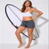 Aleumdr Women's 3" Swim Boardshort Bottom Shorts Swimming Panty X-Large Grey view 3