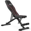 FLYBIRD Adjustable Bench,Utility Weight Bench for Full Body Workout- Multi-Purpose Foldable Incline Bench (Black) view 1