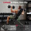 FLYBIRD Adjustable Bench,Utility Weight Bench for Full Body Workout- Multi-Purpose Foldable Incline Bench (Black) view 3