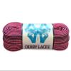Derby Laces Striped - Flat, 10mm Wide, for Boots, Skates, Roller Derby, and Hockey Skates (Black and Hot Pink, 45 Inch / 114 cm) view 1