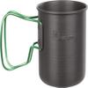 Olicamp Space Saver Camping Mug with Colored Grip, Nests Nalgene Bottle Inside, Lightweight and Compact, Perfect for Camping and Backpacking, Lime view 1
