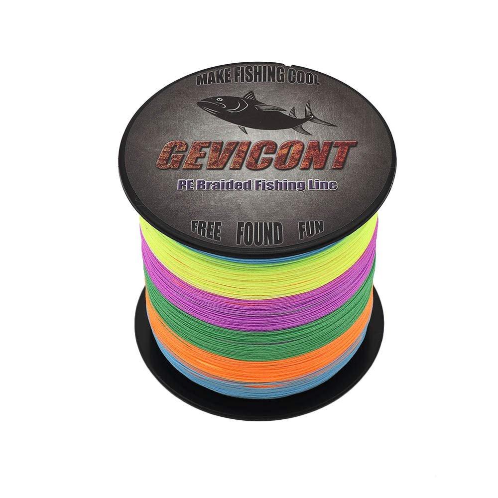 GEVICONT Braid Line Tensile Strength Incredible Superline Weaves PE 8-Strand 300m/328yd 500m/547yd 1000m/1094yd 10-300Lb Multiple Colors Available for Bass Fishing