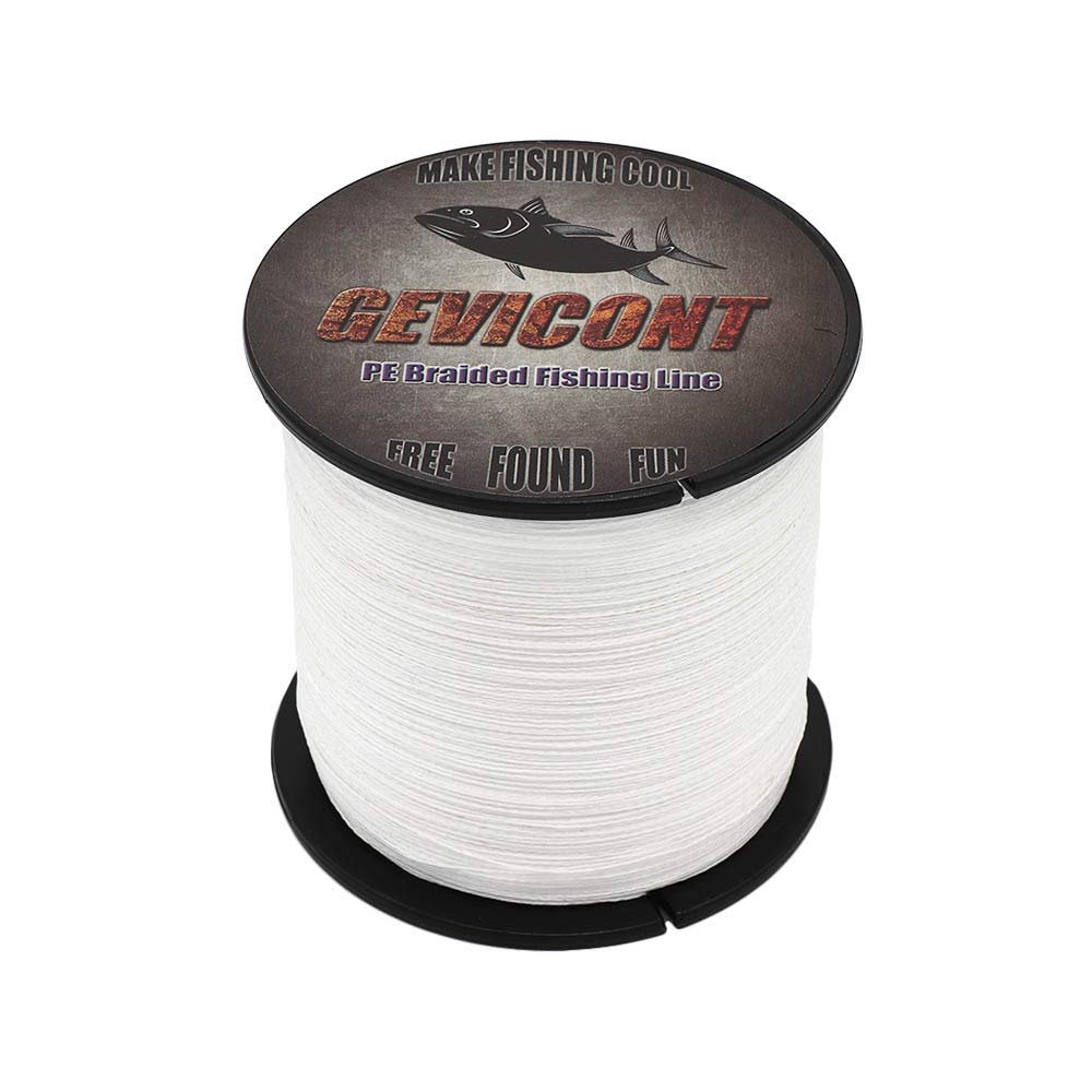 GEVICONT Fishing Line Most Valuable Long line Fishing 100% Pe Test 8X Strands 300M/328Yards 500M/547Yards 1000M/1094Yards 10lbs-300lbs Available in 10 Colors for Outdoor Activities