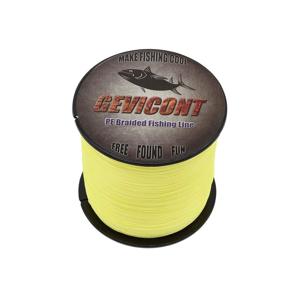 GEVICONT Braided Line Cost-Effective Super Line 100% PE 8-Strand 328Yds-1094Yds 10-300Lb Multiple Colors Available for Shark Fishing