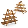 PICNIC TIME Philadelphia Eagles 3-Tiered Serving Ladder, Acacia Wood view 2