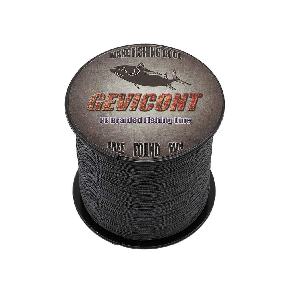 GEVICONT Braided Fishing Line Cost-Effective Fishing Tackle 100% Pe Test 8X Strands 328yds to 1094 yds 10lbs-300lbs Multiple Colors Available for Lake Fishing