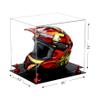 Better Display Cases Clear Acrylic Motorcycle Motocross or Racing Helmet Display Case with Red Risers (A024-RR) view 2