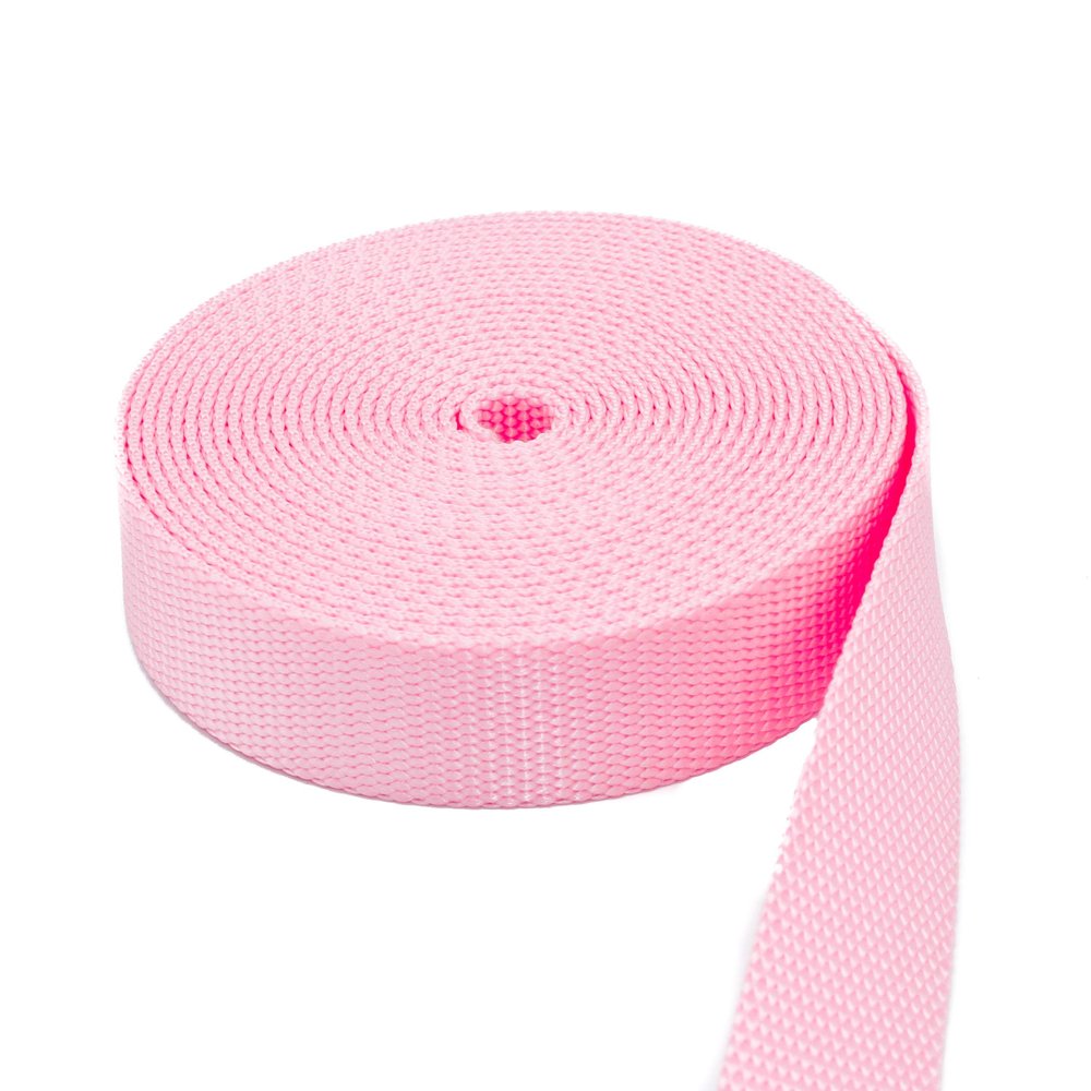 3/4 Inch Width Nylon Webbing - Medium Weight : 5 Yards 3/4" Strap Webbing Plus (Baby Pink)