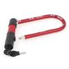 Aexit Bike Bicycle Bike Locks Motorcycle Safety Security Plastic Covered U Shaped Lock Red Cable Locks w Keys view 2