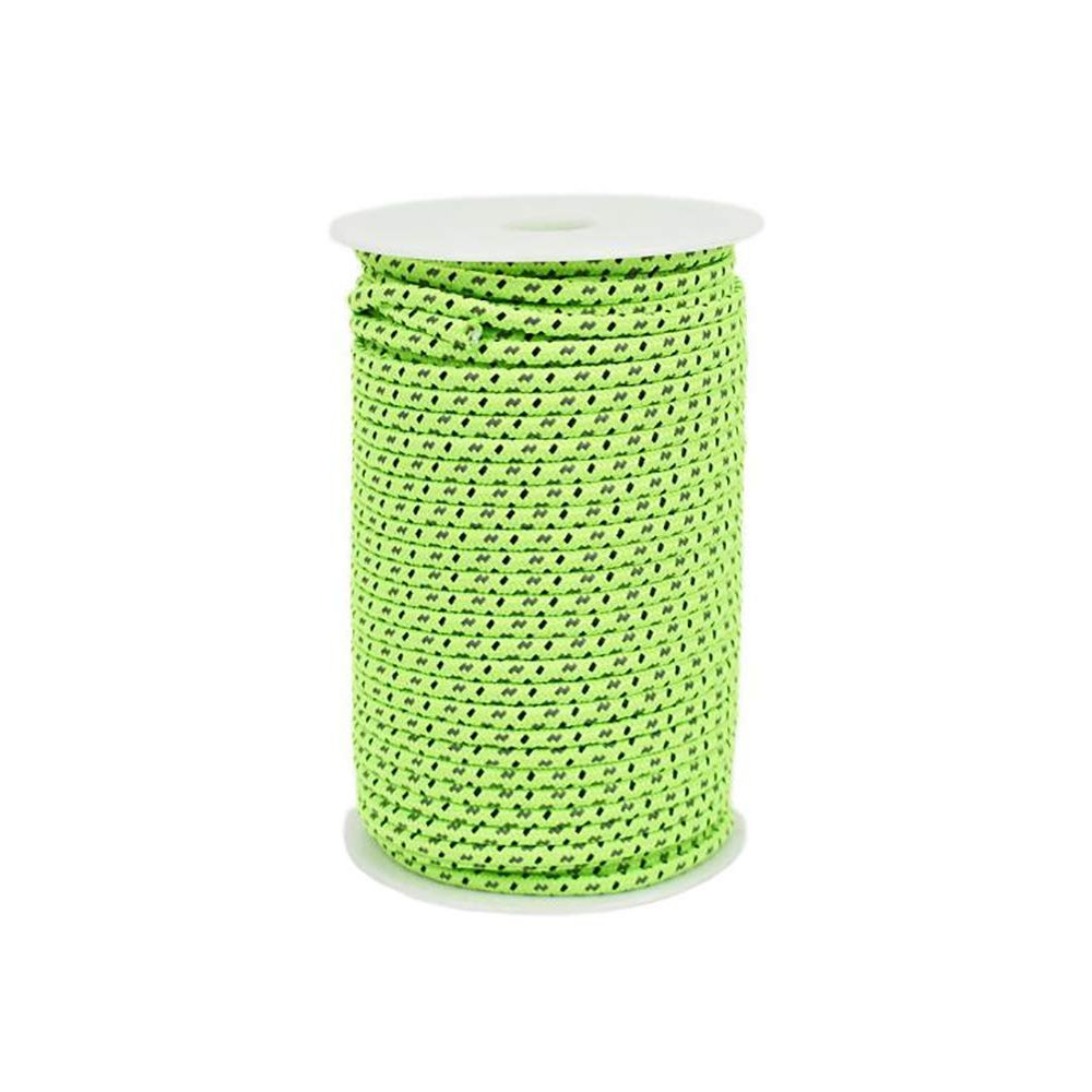 5mm Reflective Cord 164 Feet(50m) Long High Strength Tent Guyline Rope with Bobbin, High-Visibility Tent Rope Guy Lines for Rain Tarps, Tents, Hiking, Camping & Survival Gear