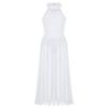 ACSUSS Kids Girls Ballet Dance Dress Halter Mesh Maxi Dress Modern Contemporary Dancewear White 16 view 1