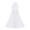 ACSUSS Kids Girls Ballet Dance Dress Halter Mesh Maxi Dress Modern Contemporary Dancewear White 16 view 3