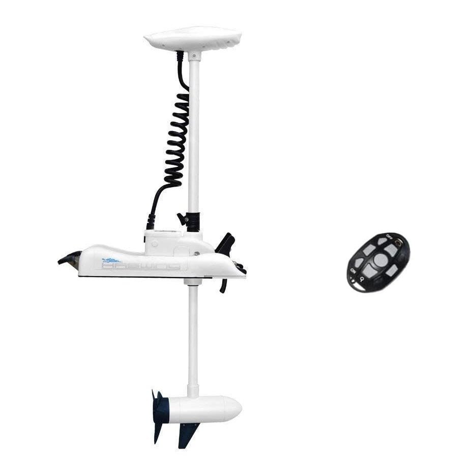 AQUOS Haswing CaymanB Electric Bow Mount 12V Saltwater & Freshwater Trolling Motor - 55lbs Thrust, 54in Shaft, with Wireless Remote