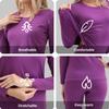 PISIQI Thermal Underwear Women Ultra-Soft Long Johns Set Base Layer Skiing Winter Warm Top & Bottom Purple view 3