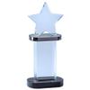 SHOP AWARDS AND GIFTS Customizable 8-1/4 Inch Optical Crystal Star Tower Award on Black Base, Includes Personalization view 1