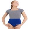 Capezio Ribbed Sweater Knit Cropped Sweater - Size Small, Heather Gray view 1