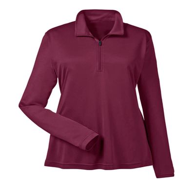 AquaGuard Women's TM36-TT31W-Zone Performance Quarter-Zip, Sport Maroon, Large
