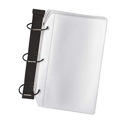 Tactical Notebook Covers Flexible 3-Ring Attachment | Holds 4.25"x8" Paper with Quick-Access Rings | Includes 20 Envelopes for Secure Field Note Storage and Organization (Black)
