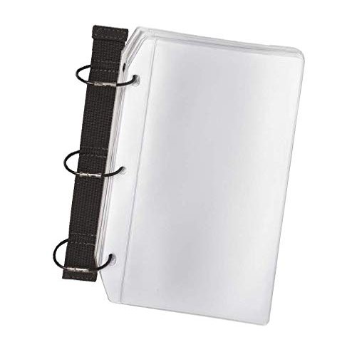 Tactical Notebook Covers Flexible 3-Ring Attachment | Holds 4.25"x8" Paper with Quick-Access Rings | Includes 20 Envelopes for Secure Field Note Storage and Organization (Black)