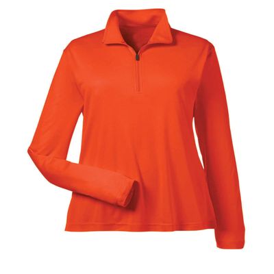 AquaGuard Women's TM36-TT31W-Zone Performance Quarter-Zip, Sport Orange, X-Small