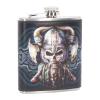 Pacific Giftware Danegeld Helmet Skull Portable Stainless Steel and PU Hip Flask 7 Ounces Capacity view 1