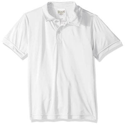 AquaGuard Boys' Big TM36-TT51Y-Zone Performance Polo, White, X-Large