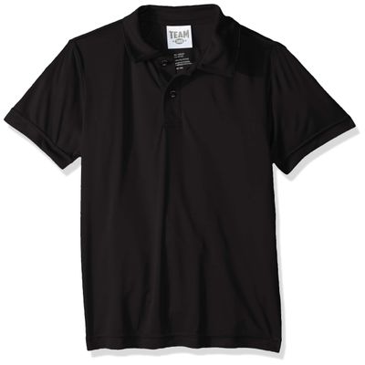 AquaGuard Boys' Big TM36-TT51Y-Zone Performance Polo, Black, X-Large