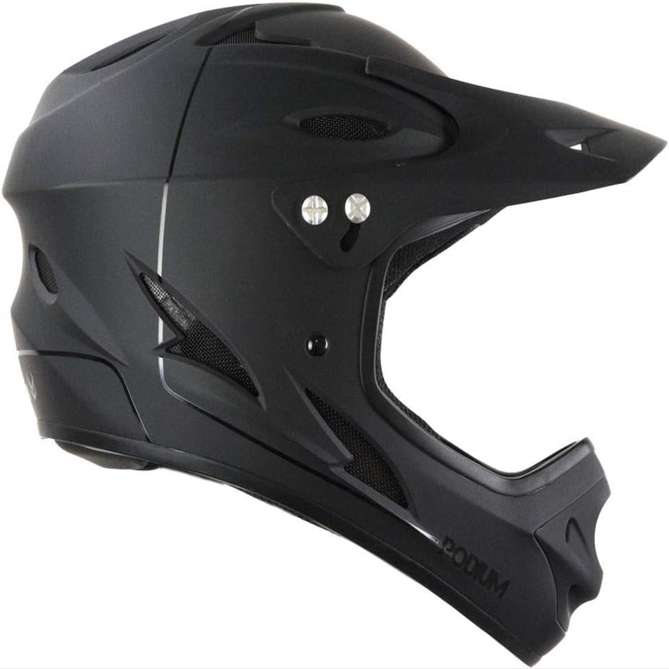 DEMON UNITED Podium Full Face Mountain Bike Helmet Black Includes MIPS Technology (Large)