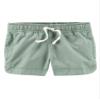Carter's Baby Girls' Easy Pull-On Twill Shorts,Green,3 Months view 1