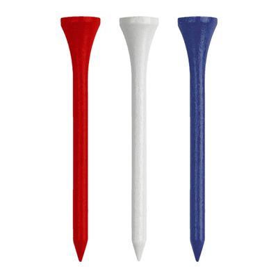 IZZO Golf Wood Golf Tees, 1.75 Inch, Red/White/Blue (Pack of 200)