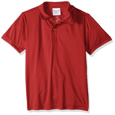 AquaGuard Boys' Big TM36-TT51Y-Zone Performance Polo, Sport red, Small