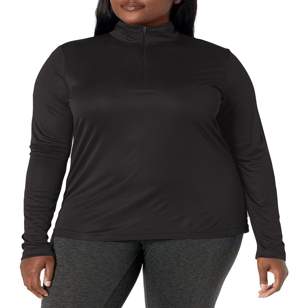 AquaGuard Women's TM36-TT31W-Zone Performance Quarter-Zip, Black, XX-Large