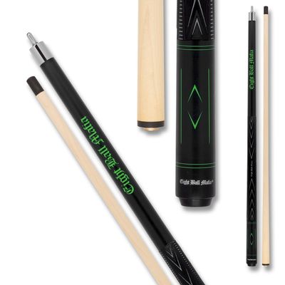 Eight Ball Mafia EBMBK02 Break Cue - Matte Black with Lime Green Logo - 25oz