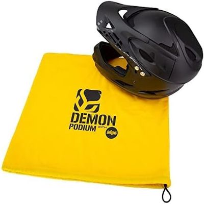 DEMON UNITED Podium Full Face Mountain Bike Helmet Black Includes MIPS Technology (X-Large)