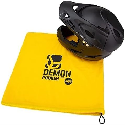 DEMON UNITED Podium Full Face Mountain Bike Helmet Black Includes MIPS Technology (X-Large)