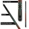 Action Impact - Billiards Pool Cue Stick - Tiger Maple w/Cream Points - 20oz view 3