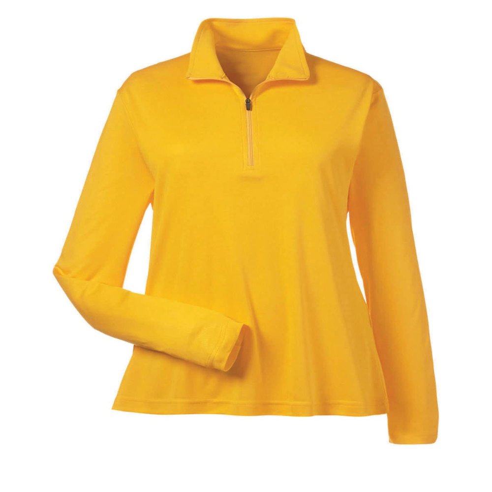 AquaGuard Women's TM36-TT31W-Zone Performance Quarter-Zip, Soft Pink Athletic Gold, Small