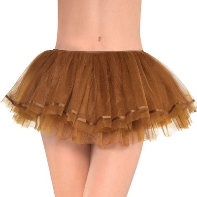 Adult Tulle Tutu Skirt | Brown | 1 Pc.