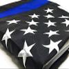 MWS 3 x 5 Police Thin Blue Line American Flag (Pole Sleeve) Nylon Embroidered Sewn view 1