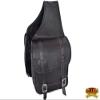 HILASON Soft Leather Horse Saddle Bag Black | Equestrian Western Adjustable Closure view 2