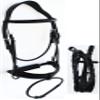 CHALLENGER Horse English Leather COB Padded Riding Raised Adjustable Flash Bridle Reins 803S44-C view 1