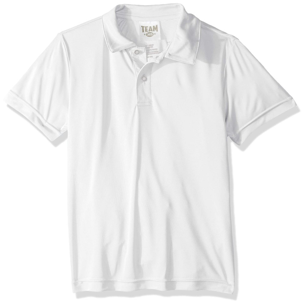 AquaGuard Boys' Big TM36-TT51Y-Zone Performance Polo, White, Medium