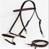 CHALLENGER Horse English Leather Bridle Reins Tack Bling Black COB 803S39-C view 1