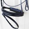 CHALLENGER Horse English Leather Bridle Reins Tack Bling Black COB 803S39-C view 4